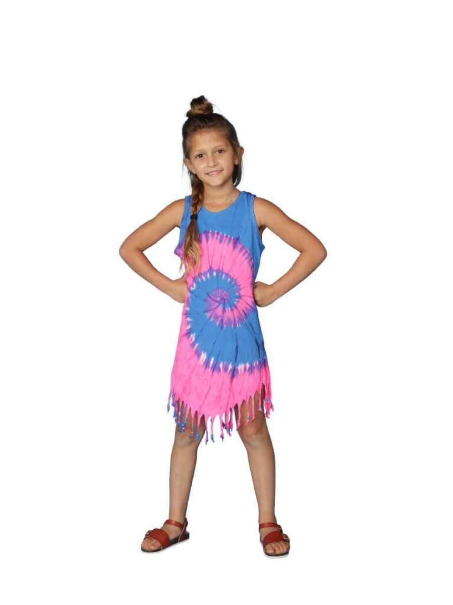 Kids Ingear active | Tie-Dyed Dress With Fringe Bottom