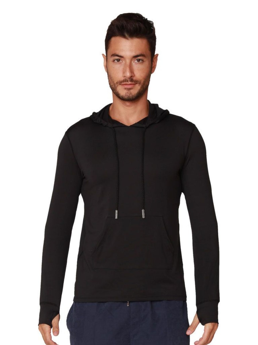 Men Ingear Active | Men'S Long Sleeve Hoodie In Black