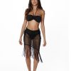 Women Ingear Active Women'S Dresses | Fishnet Skirt With Asymmetrical Fringe Bottom