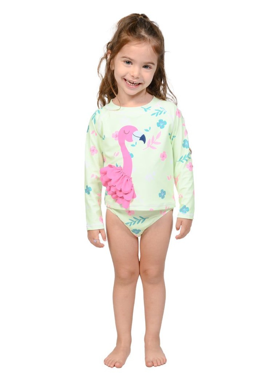 Kids INGEAR | Flamingo Rash Guard And Swim Bottom Pant