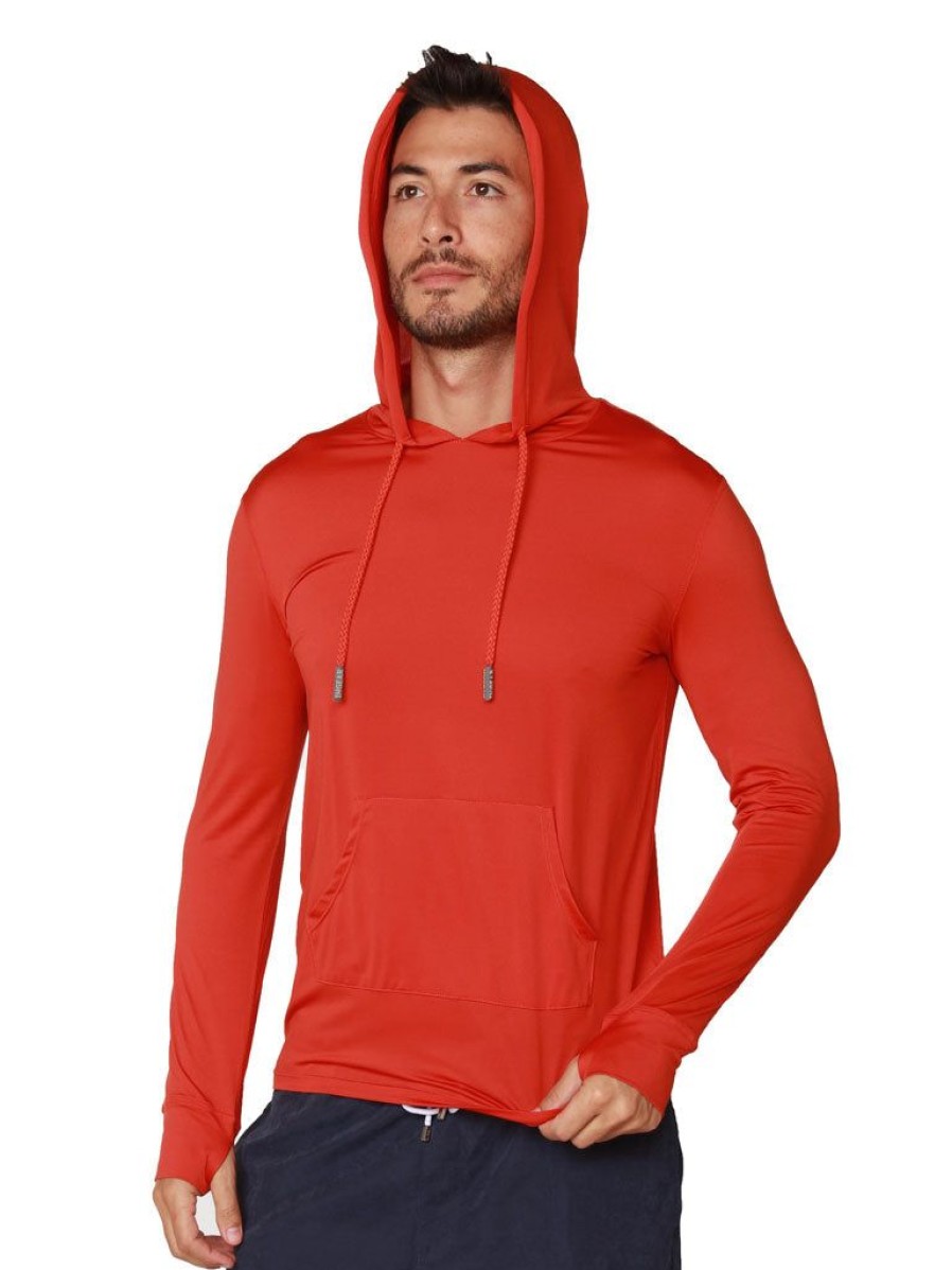 Men Ingear Active | Men'S Long Sleeve Hoodie In Rust