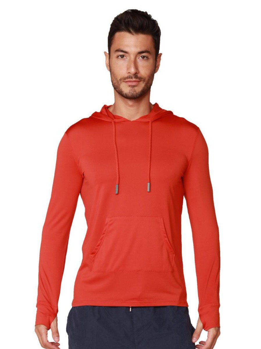 Men Ingear Active | Men'S Long Sleeve Hoodie In Rust