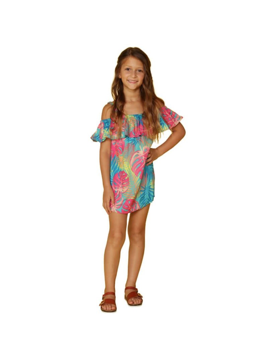 Kids Ingear active | Girl'S "Peasant Dress" Cover Up In Various Printed Fabrics