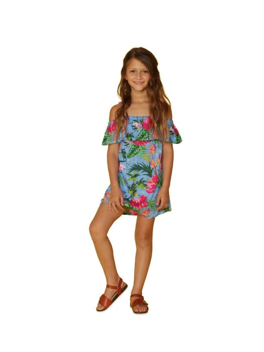 Kids Ingear active | Girl'S "Peasant Dress" Cover Up In Various Printed Fabrics