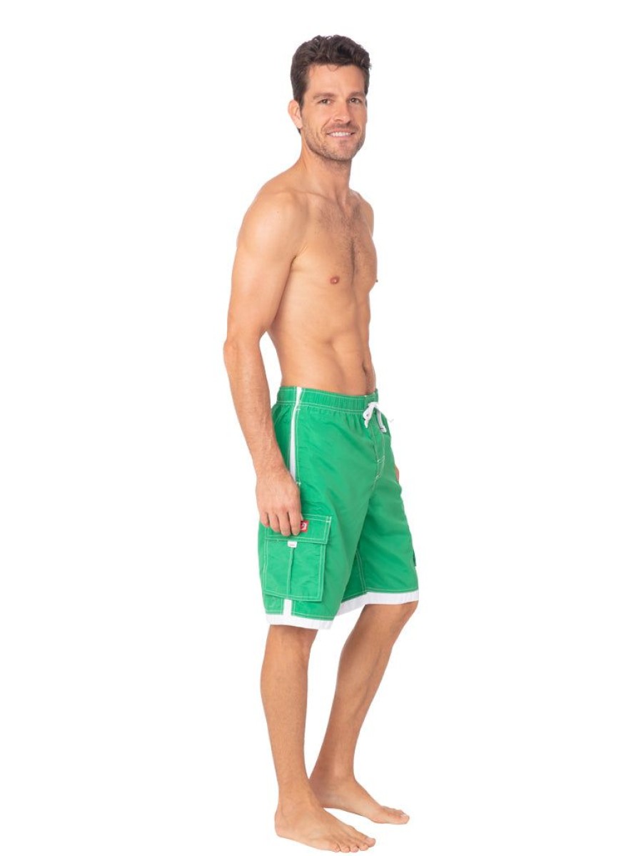 Men Ingear Active Board Shorts | Men'S Elasticized Board Shorts In Bright Solid Colors