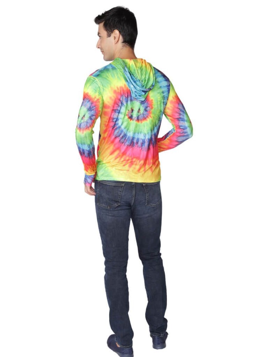 Men Ingear Active | Men'S Long Sleeve Hoodie Printed In Tie-Dye