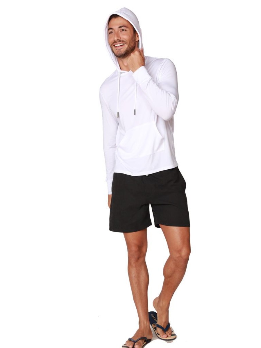 Men Ingear Active | Men'S Long Sleeve Hoodie In Color White