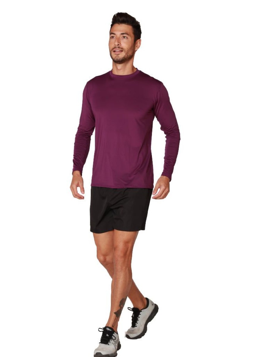 Men Ingear Active | Men'S Long Sleeve Ultra Light Weight Sun Shirts In Solid Heirloom Colors