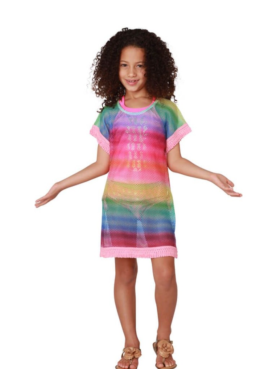 Kids Ingear active | Rainbow Mesh Cover Up For Girls Multicolor