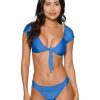 Women Ingear Active Women'S Swimwear | Junior Bikini With An Off-The-Shoulder Sleeve Top In Teal