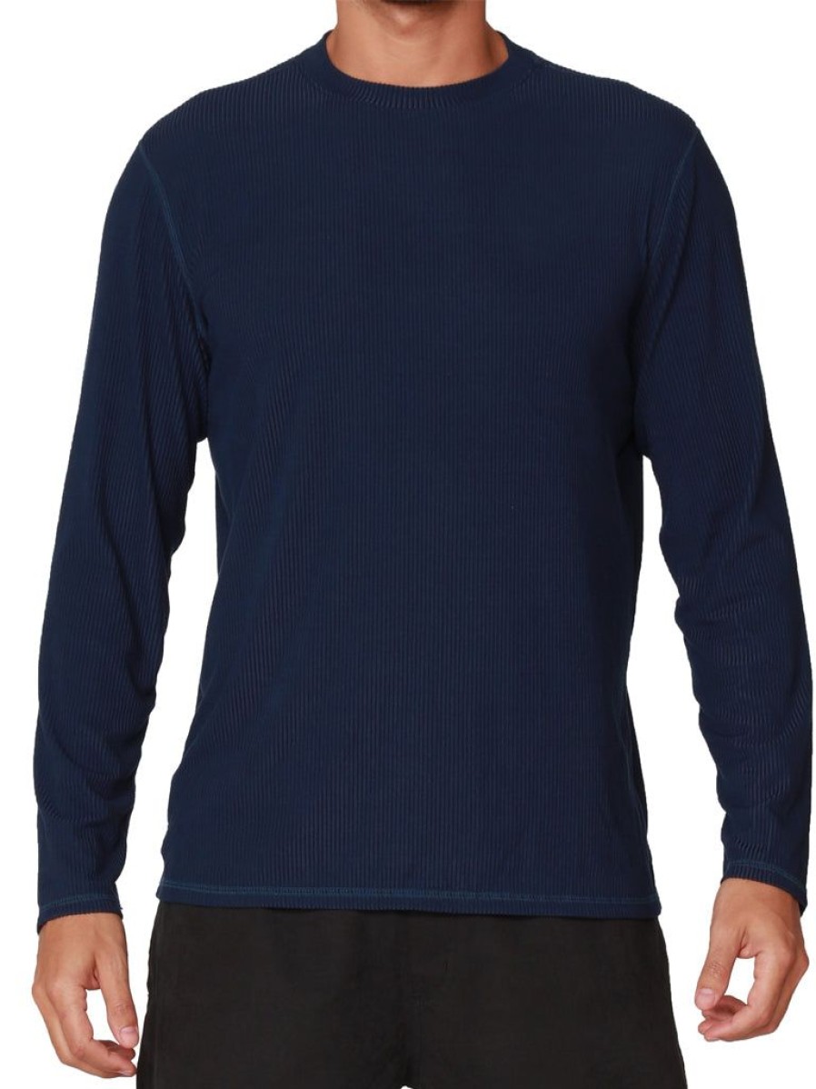 Kids ingear active | Men'S Long Sleeve Loose Fit Navy Crew Neck Shirt