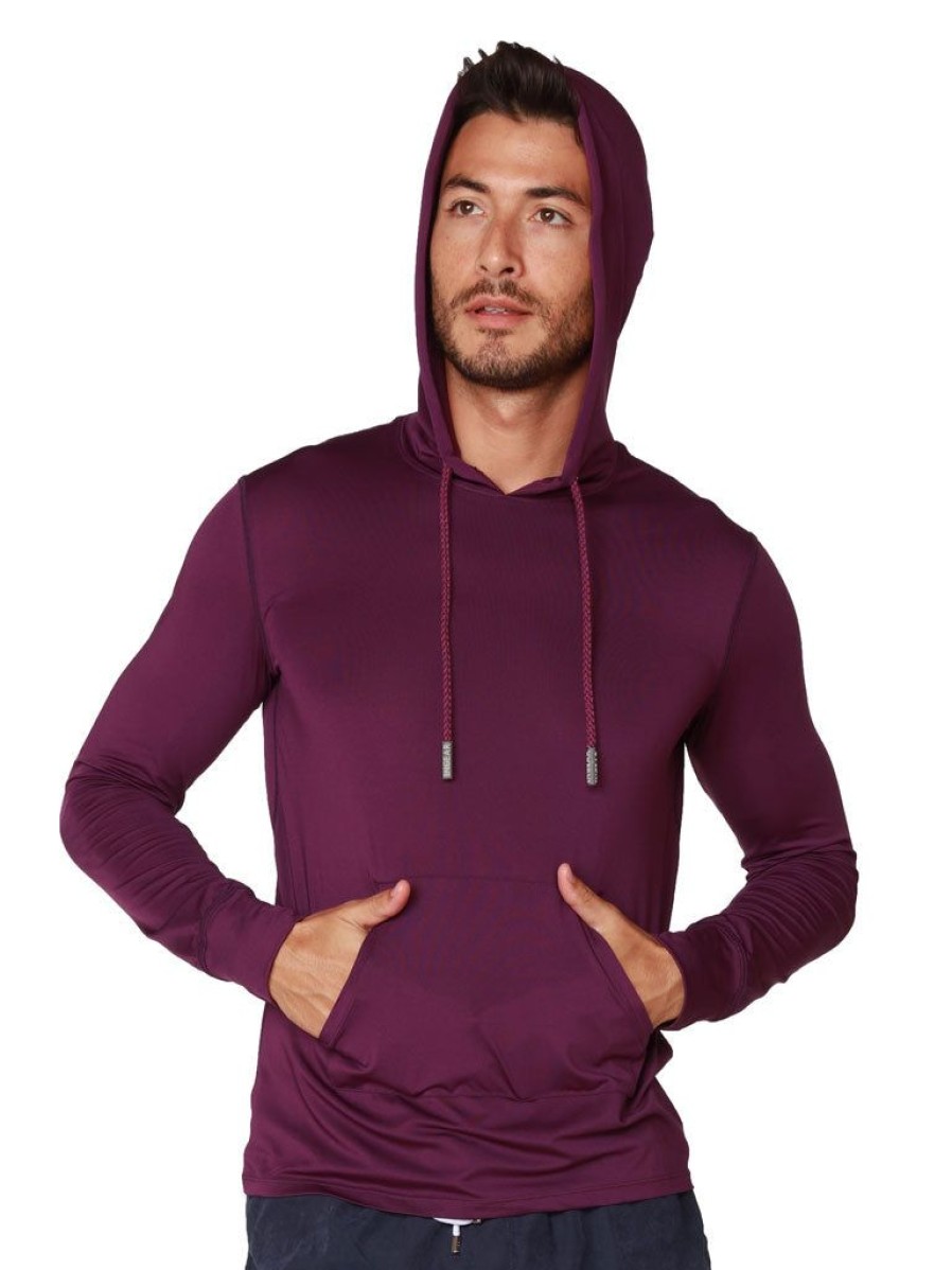 Men Ingear Active | Men'S Long Sleeve Hoodie In Purple