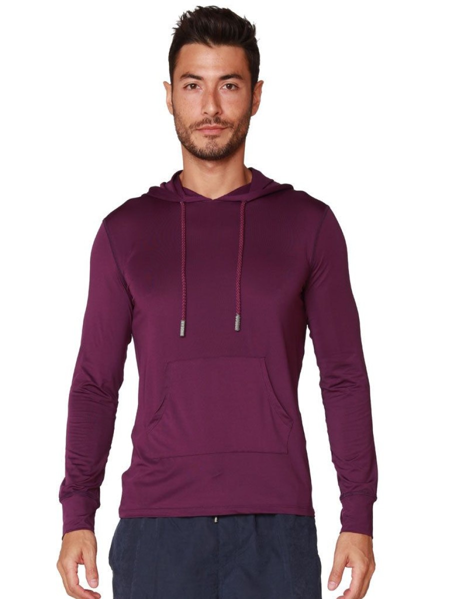 Men Ingear Active | Men'S Long Sleeve Hoodie In Purple