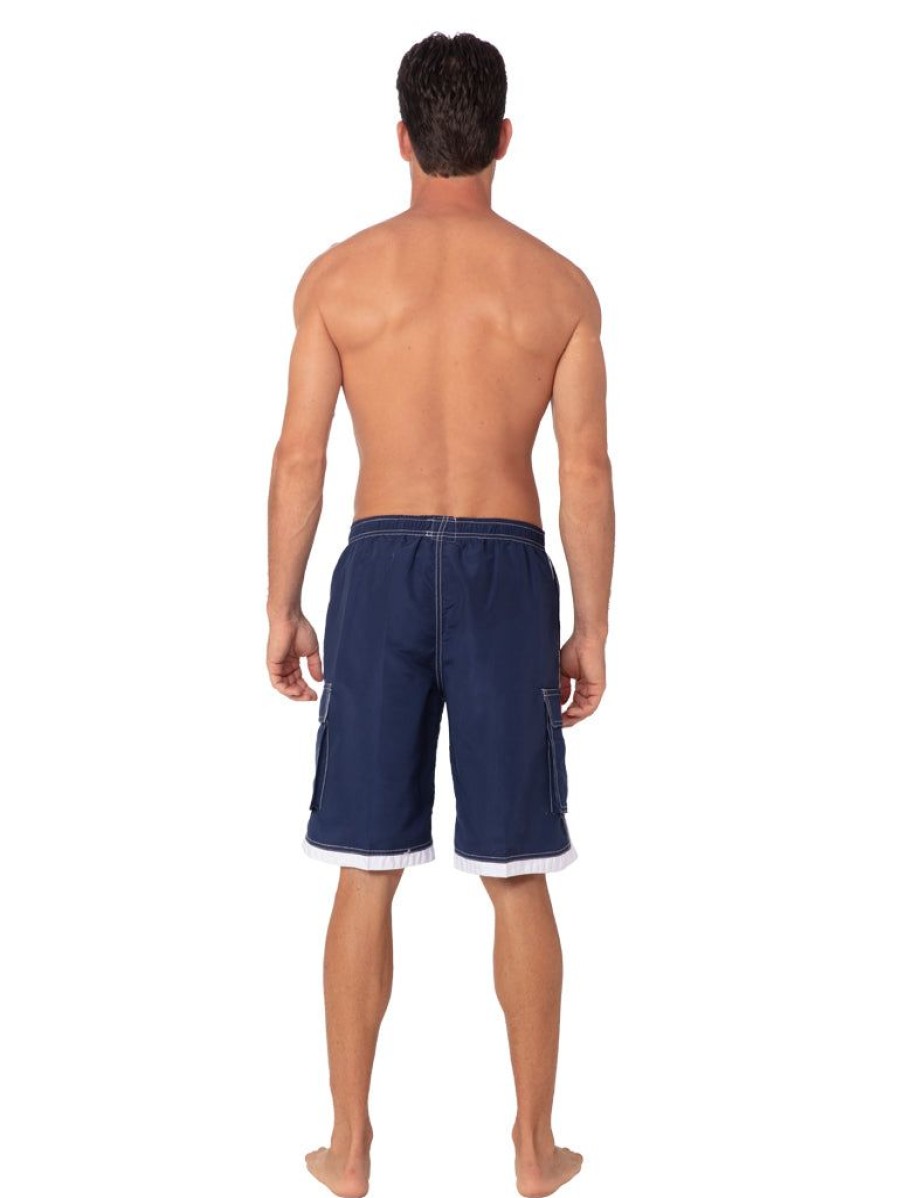 Men Ingear Active Board Shorts | Men'S Elasticized Swim Shorts In Navy