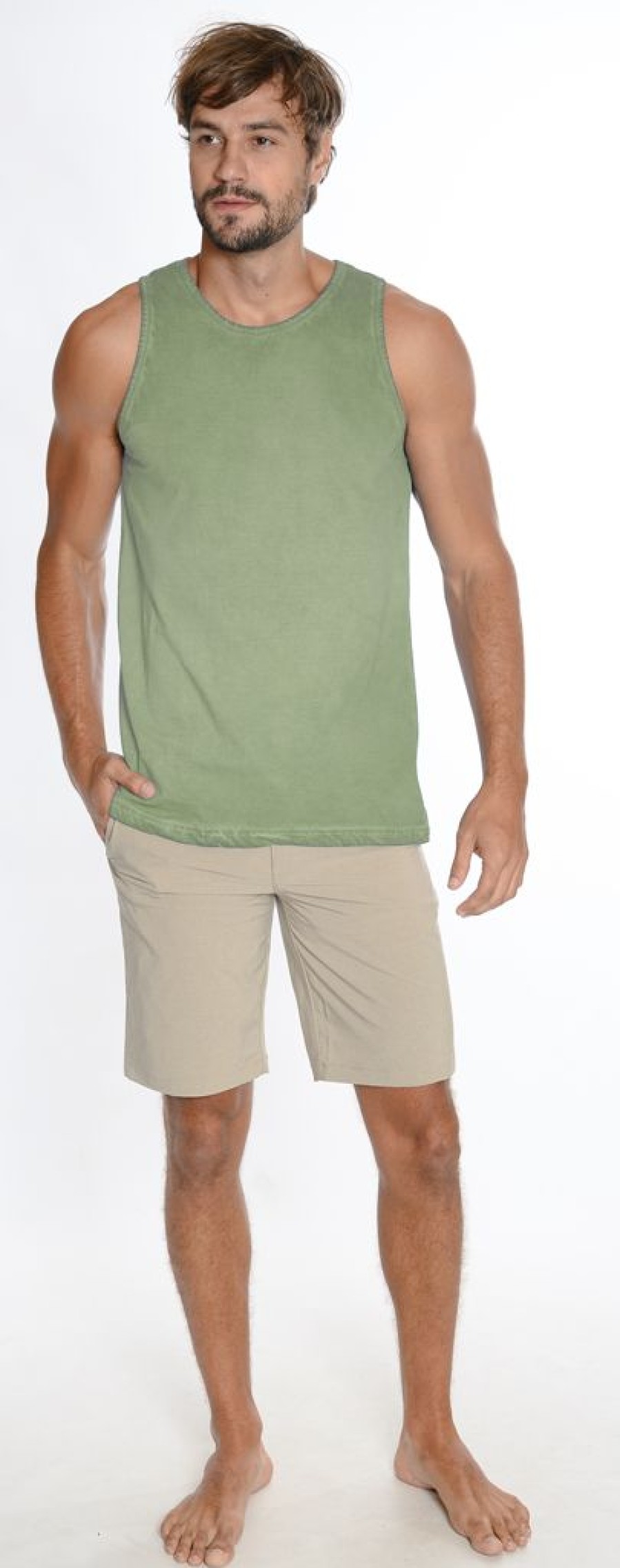 Men Ingear Active | Men'S Solid Color Tank Top Shirt